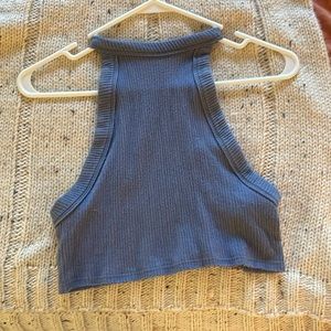 blue halter top